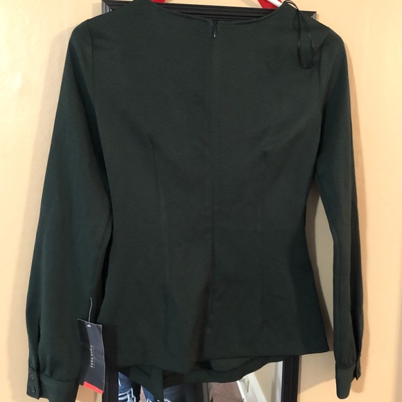 Zara Drape blouse green BNWT - Picture 6 of 8